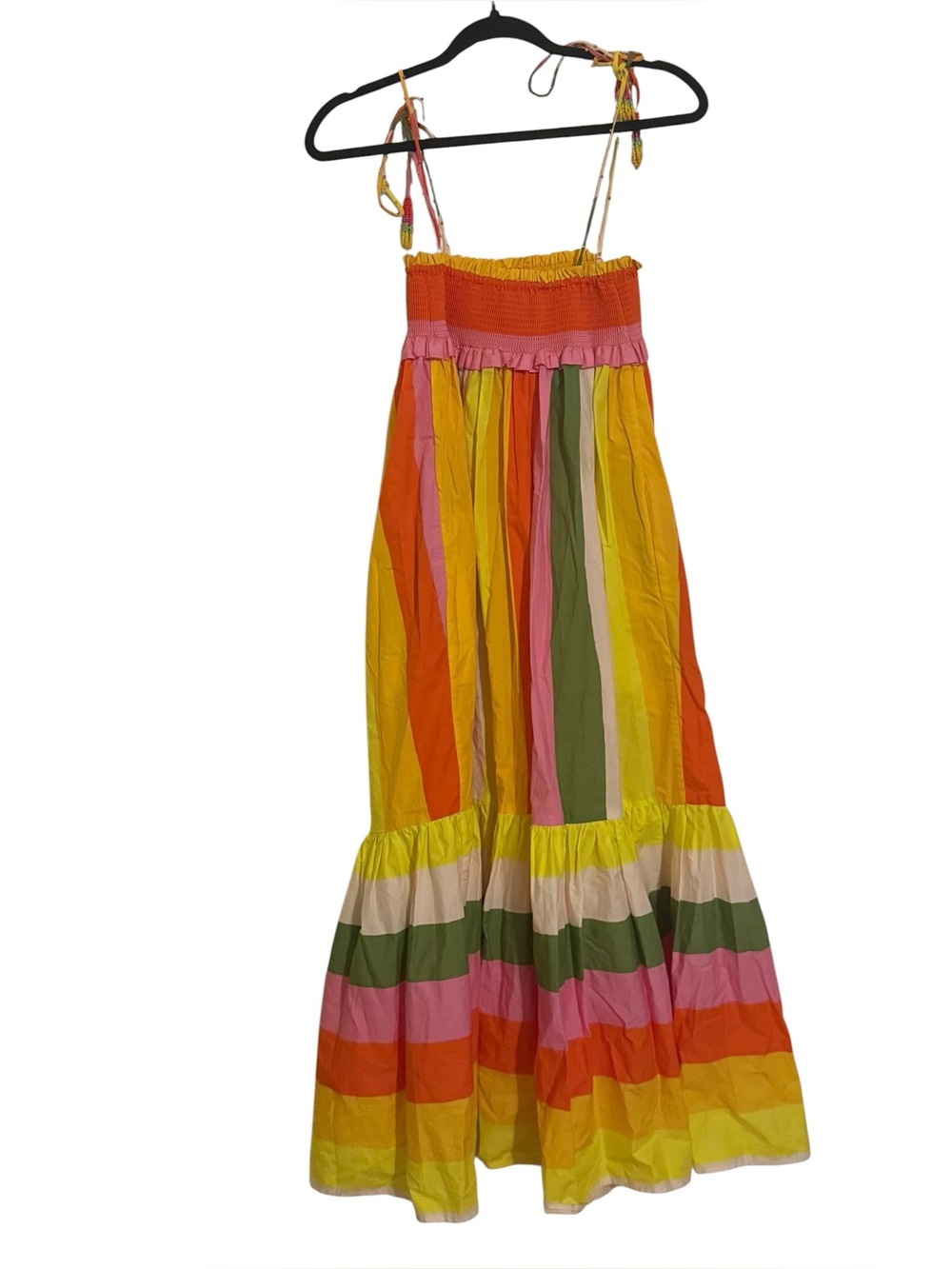 Farm Rio Sleeveless Smocked Tiered Dress Size Small - Picture 5 of 7